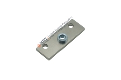 Aluminum busbar with pressed-in nut