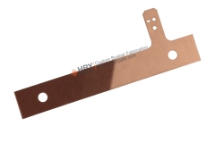 Solid copper busbar with pressed-in bolts