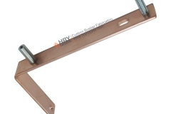 Solid copper busbar with pressed-in bolts