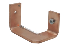 Solid copper busbar with pressed-in nut