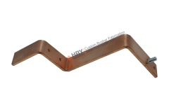 Solid copper busbar with pressed-in bolt