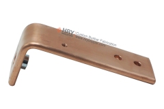 Solid copper busbar with pressed-in nut