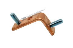 Solid copper busbar with pressed-in bolts