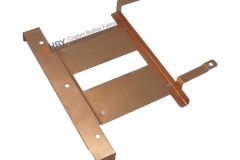 Solid copper busbar with pressed-in bolts