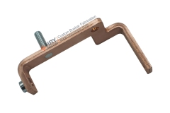 Solid copper busbar with pressed-in bolt and nut