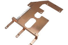 Solid copper busbar with pressed-in bolts