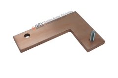 Solid copper busbar with pressed-in bolt