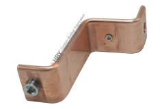 Solid copper busbar with pressed-in nuts