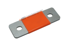 Aluminum busbar with orange insulation